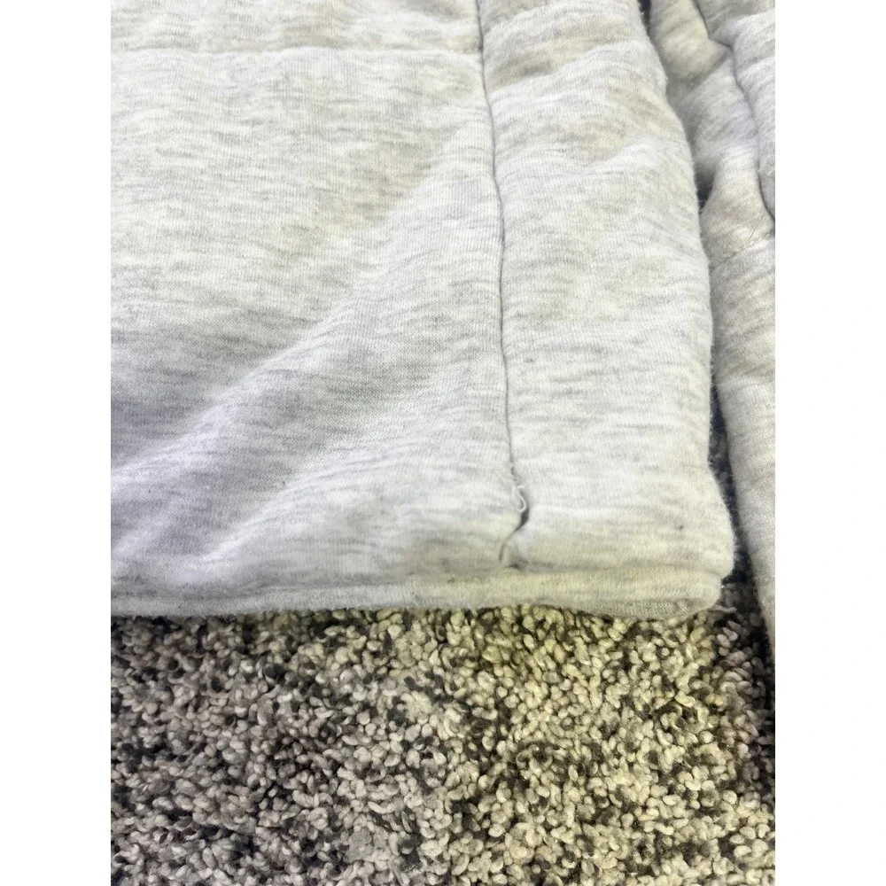 Three Dots Womens Heather Gray Quilted Full Zip Mock Neck Jacket Size S‎